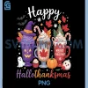 Happy Hallothanksmas PNG, Coffee Lover Halloween PNG, Merry Christmas PNG