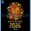 Year of The Horse Chinese PNG, New Year 2026 Zodiac Horse PNG