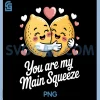 You are My Main Squeeze PNG, Lemon Pun Retro Couple PNG
