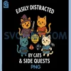Cats Side Quests PNG, Tabletop Gamer Pets PNG, Cat Humor PNG