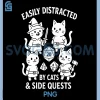 Cats Side Quests PNG, Tabletop Gamer Pets PNG, Cat Humor PNG