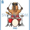 Drummer Capybara PNG, Playing Drums Drum PNG, Player Drumset PNG