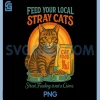 Feed Your Local Stray Cats PNG, Community cat Retro Rescue PNG
