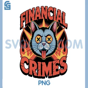 Financial Crimes Bootleg PNG, Concert Cat Retro Style Vintage PNG