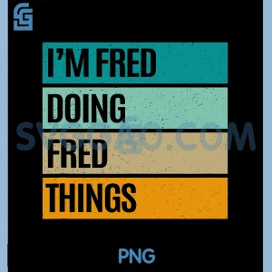 Fred Funny PNG, Retro First Name PNG