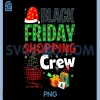 Friday Shopping Crew PNG, Christmas Lights Black Shopping Family PNG