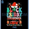 Friday Shopping Crew PNG, Christmas Lights Black Shopping Family PNG