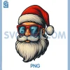Funny 6 7 Six Seven PNG, Meme Santa face Christmas Retro PNG