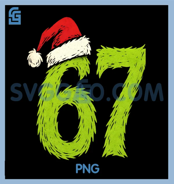 Funny 67 Christmas PNG, Six Seven Meme 6 7 PNG – SVGGAO