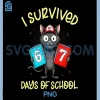 Funny 67 Days of School PNG, Cat Meme Students Teachers PNG