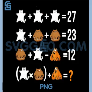 Funny 67 Meme Cat PNG, Math Kawaii Lover PNG