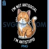 Funny Antisocial PNG, Cat Graphic PNG