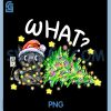 Funny Black Cat PNG, Pushing Christmas Tree Over PNG, Cat What PNG