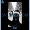 Funny Black Cat Selfie with Santa PNG, Christmas PNG