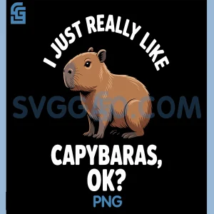 Funny Capybara Art PNG, Capy Rodent Capybara PNG