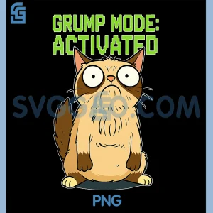 Funny Cat Humor PNG, Grump Mode Activated PNG