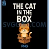 Funny Cat Peeking PNG, From A Box Cartoon Design PNG