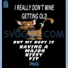 Funny Getting Old Cat PNG, Humor Vintage Aging Body PNG
