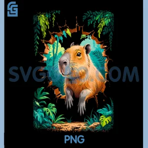 Funny Graphic Capybara PNG, Capybara PNG