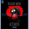 Funny Holiday Mode Activated PNG, Christmas Cat Design PNG