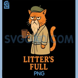 Cat Parody Retro Humor Design PNG, Funny Litters Full PNG