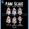 Funny Pain Scale PNG, Christmas Nurse Xmas Tree Cakes PNG
