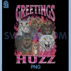 Greetings Huzz PNG, Funny Silly Cat Lollipop Meme PNG