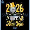 Happy New Year Party 2026 PNG, Balloon Family Matching PNG