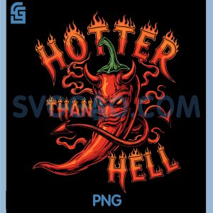 Hotter Than Hell PNG, Chili Devil Hot Sauce Humor PNG