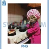 Housewife Cat Funny PNG, Ironic Cat Meme Y2K Brain Rot PNG