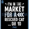 I Am in The Market PNG, for A Rescued Cat Or 10 PNG