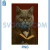 Intelligent Cat with Glasses PNG, Reading Book PNG 2 Intelligent Cat with Glasses PNG, Reading Book PNG