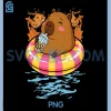 Kawaii Capybara PNG, Bubble Tea Pool Float PNG 1 Kawaii Capybara PNG, Bubble Tea Pool Float PNG