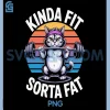 Kinda Fit Sorta Fat PNG, Cat for Gym Goers Workout Animal PNG