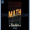 Math Teacher Retro PNG, School PNG