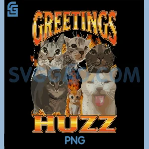 Meme Greetings Huzz PNG, Funny Silly Cat Lollipop PNG