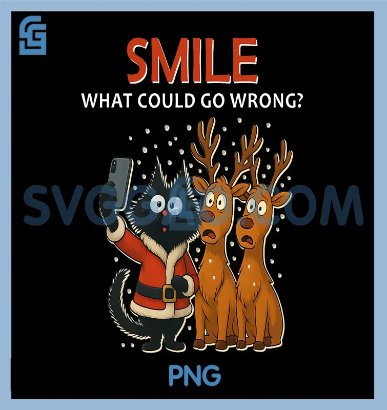 Meowy Catsmas Cats PNG, Christmas Funny Holiday Chaos Cat PNG