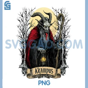 Merry Krampus Monster PNG, Christmas Horror Evil Xmas PNG