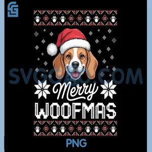 Merry Woofmas for Dog Lovers PNG, Ugly Christmas Vibe PNG