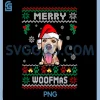 Merry Woofmas PNG, Rhodesian Ridgeback Dog PNG, Christmas Ugly Xmas PNG