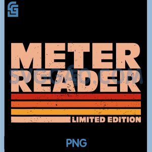 Meter Reader PNG, Retro Sunrise PNG