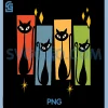 Mid Century Cat PNG, Vintage Atomic Age PNG, Cats Modern Midcentury PNG