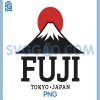 Mount Fuji Tokyo Japan PNG, Japanese Retro Souvenir PNG