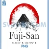 Mount Fuji Tokyo Japan PNG, Japanese Retro Souvenir PNG