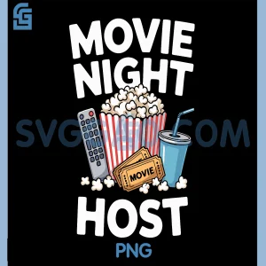 Movie Night Host PNG, Film Watch Party PNG