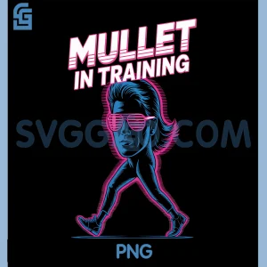 Mullet in Training 80s PNG, Retro Humor Funny Vintage Style PNG