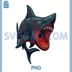 Mutant Demon Bloodthirsty PNG, Horror Shark PNG