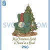 My Christmas Spirit is Found in a Book PNG, Cozy Reading Graphic PNG