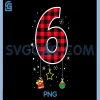 Number 6 Funny Meme PNG, Saying 6 7 Six Seven Christmas Red Plaid PNG