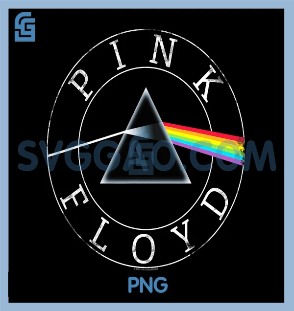 Official Pink Floyd PNG, Retro Prism Circle Logo Navy Blue PNG – SVGGAO